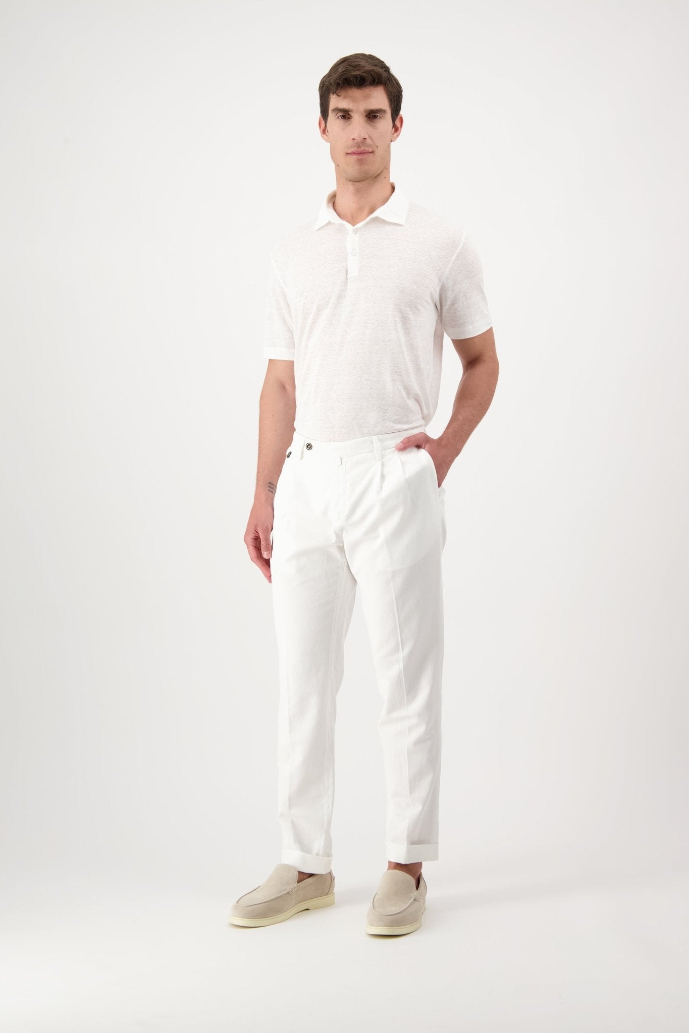 Pantaloni Grant in Cotone e Lino - autore - au Pantaloni