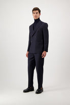 Pantalone Basquiat In Lana blu - autore - au Pantaloni